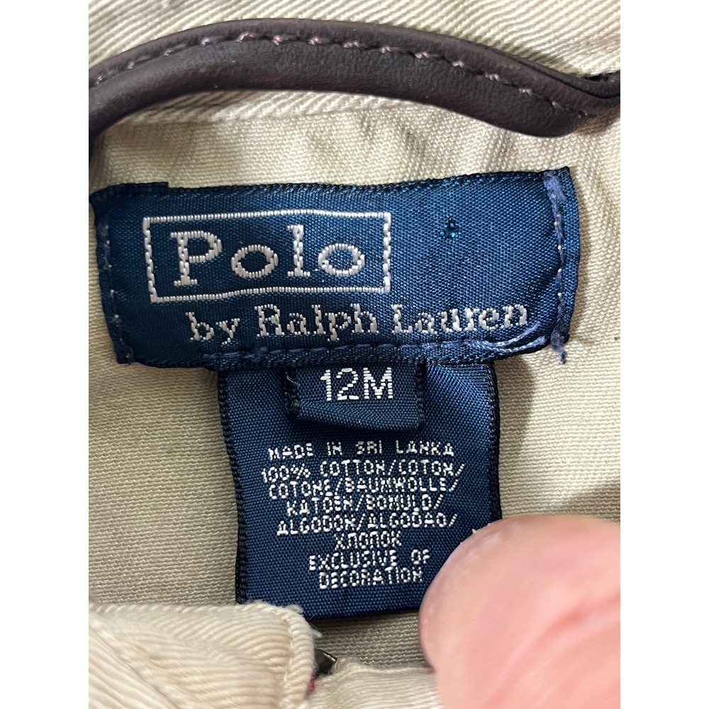 Polo Ralph Lauren Kids Toddler Khaki Twill Jacket Embroidered Pony Sz 12 Months - Picture 4 of 8